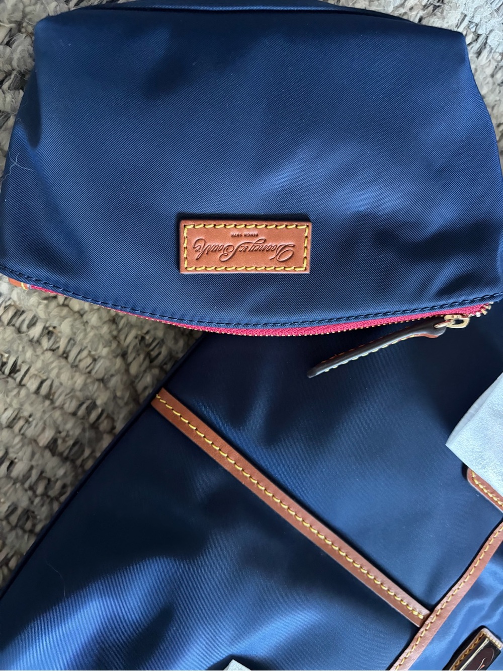 Dooney & Bourke Navy and Tan Crossbody Bag - Picture 5 of 5
